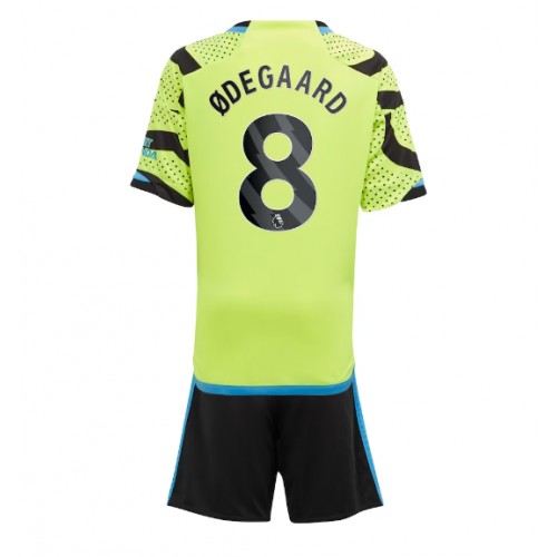 Arsenal Martin Odegaard #8 Bortedraktsett Barn 2023-24 Kortermet (+ Korte bukser) Arsenal Martin Odegaard #8 Bortedraktsett Barn 2023-24 Kortermet (+ Korte bukser)